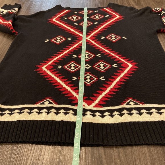 Ralph Lauren women's Geometric design Black Cotton Sweater plus size 2X - Picture 7 of 12